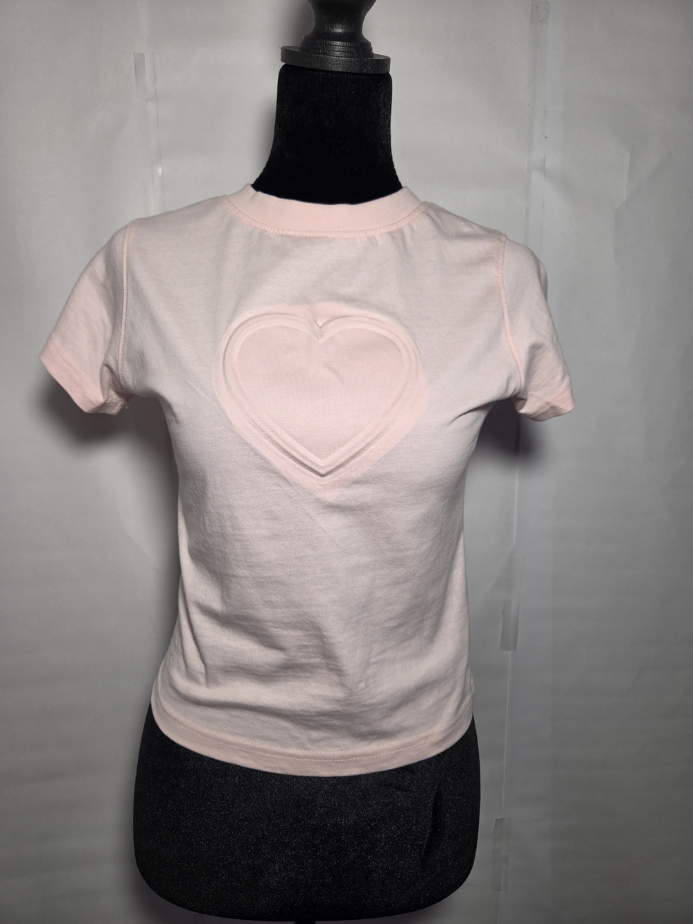 Pretty Little Thing Pink Heart Graphic Baby Tee